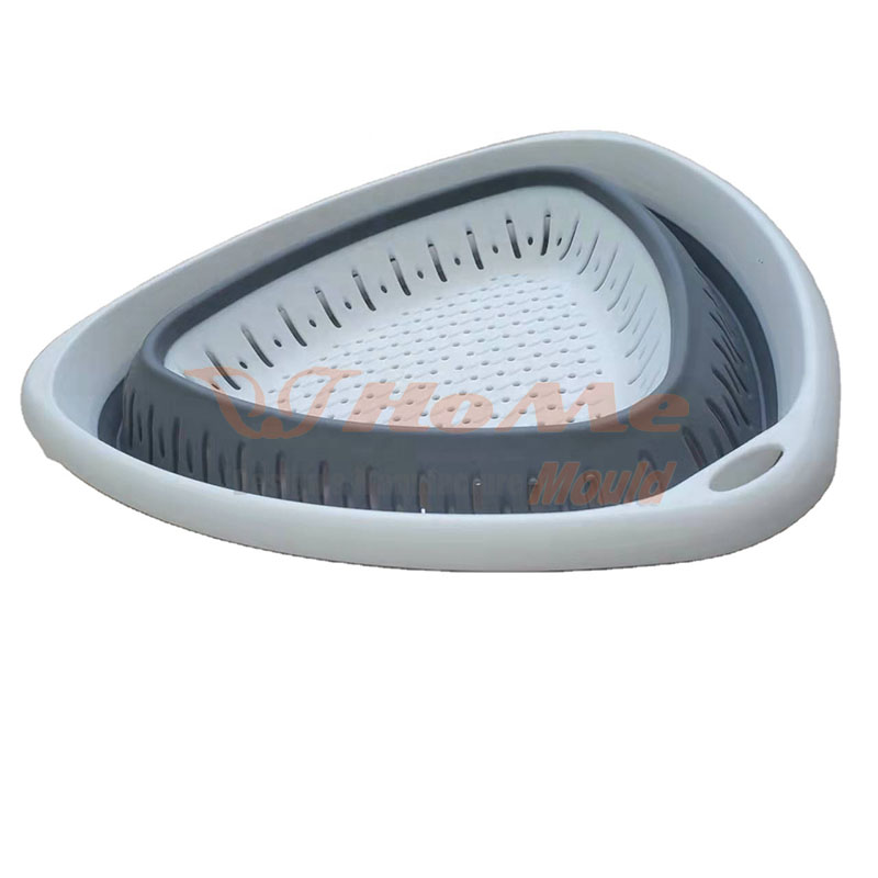 Coș cu filtru de spălare prin injecție din plastic, matriță de injecție în 2 culori 